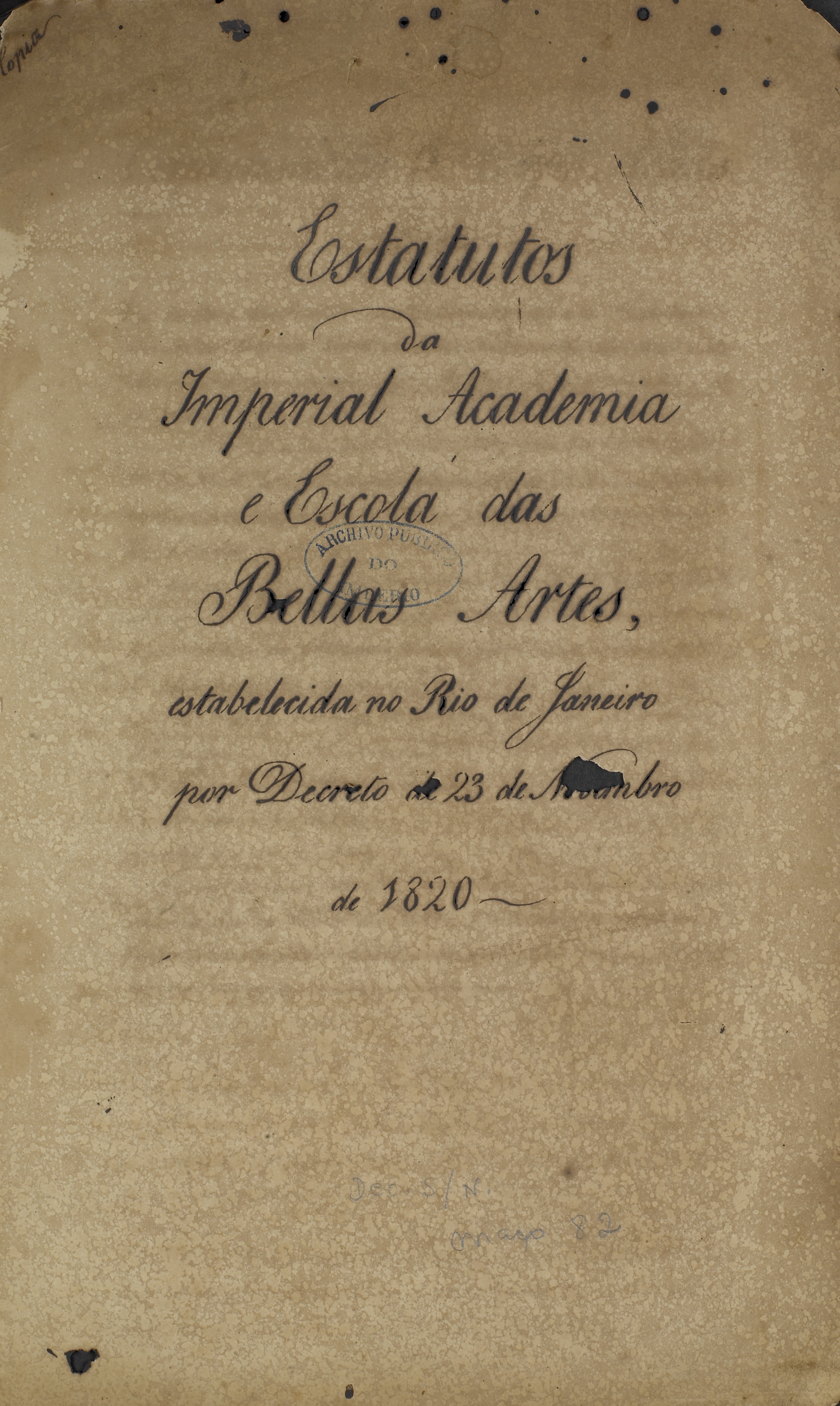 Criação da Academia Imperial de Belas Artes