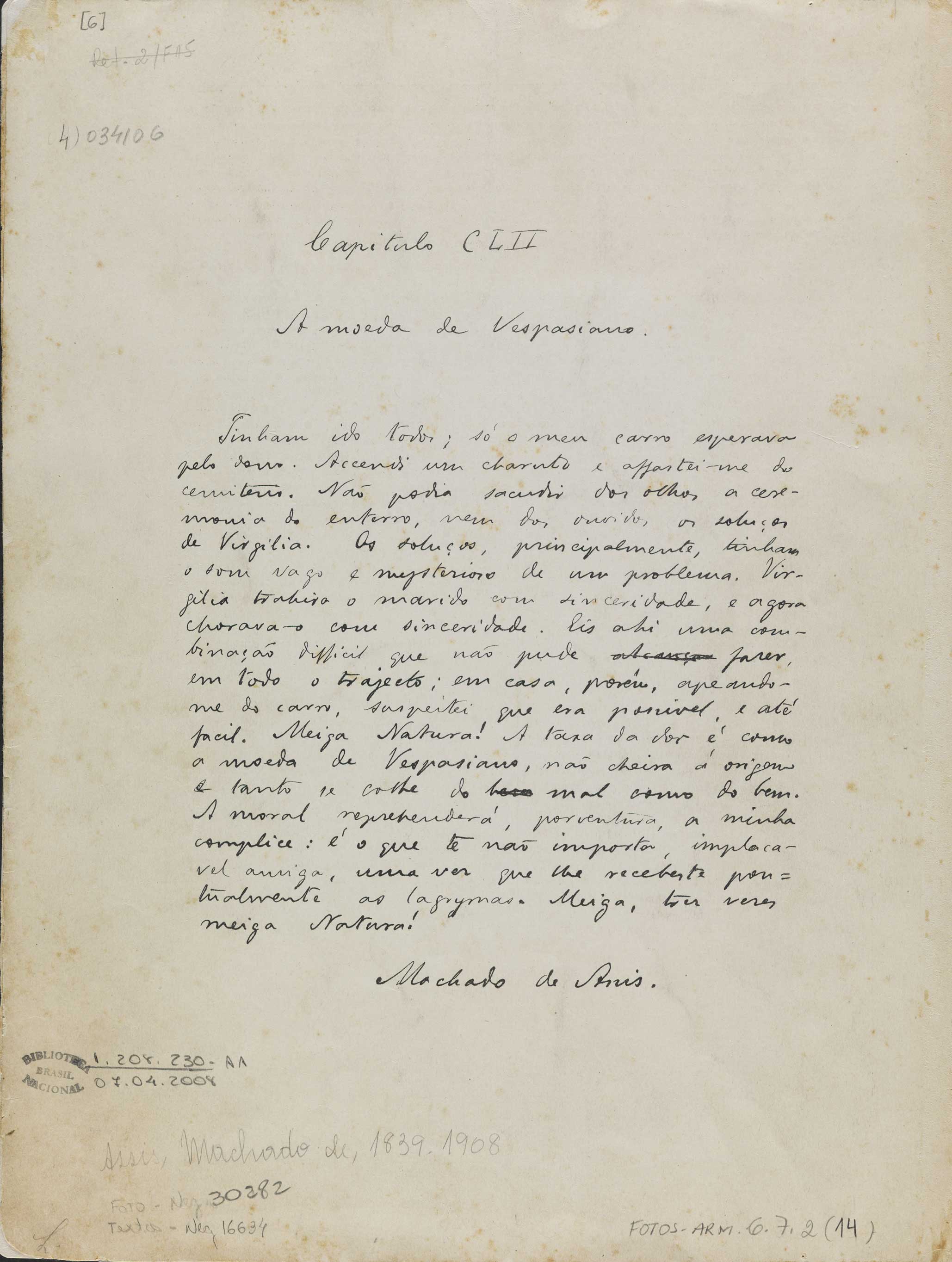Machado de Assis publica "Memórias póstumas de Brás Cubas"